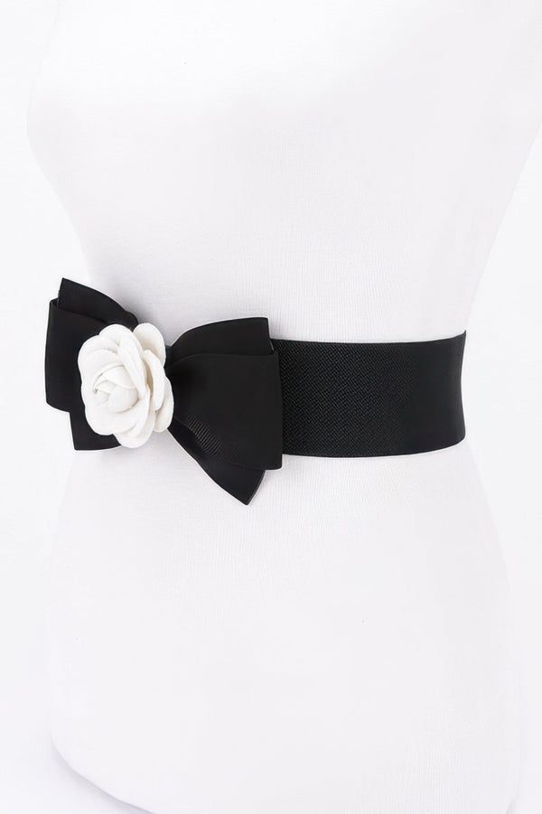 Flower Bow Elastic Belt - | SmartBuyApparel