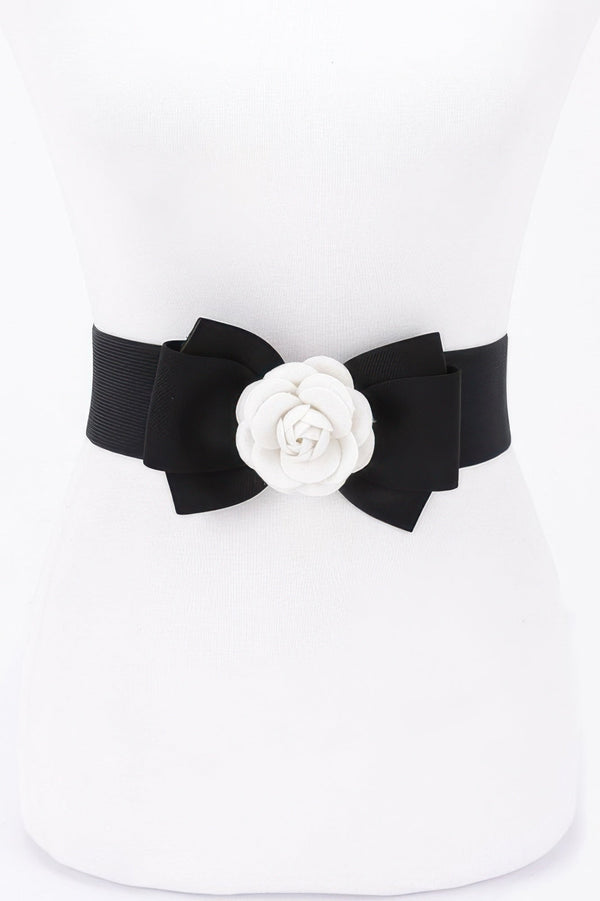 Flower Bow Elastic Belt - | SmartBuyApparel