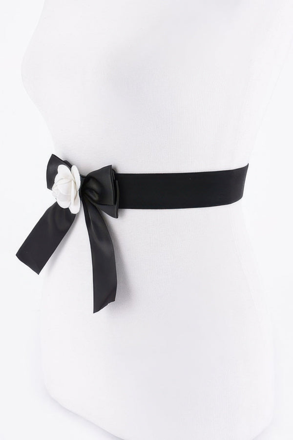 Flower Satin Ribbon Elastic Belt - | SmartBuyApparel