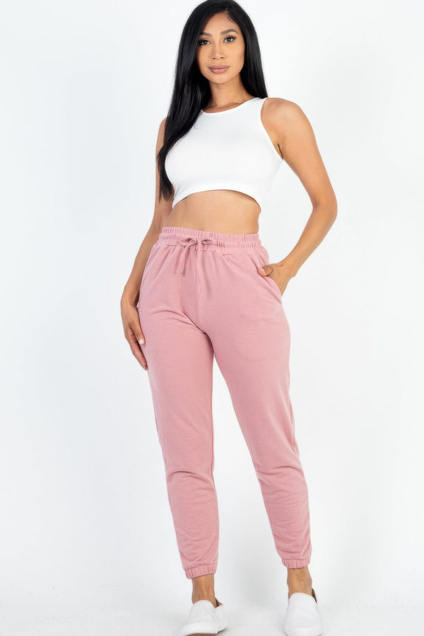 French Terry Jogger Pants - Women's Pants - SmartBuyApparel
