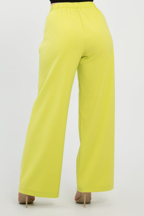 Front Button Fold - over Inside Zipper Pants - Women's Pants - SmartBuyApparel