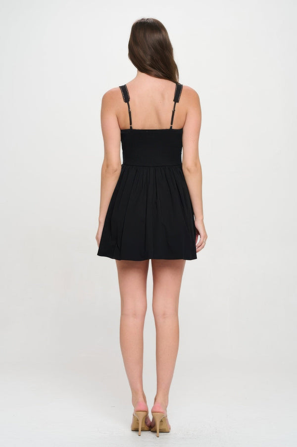 Front Ribbon Tie Bustier Dress - Dress - SmartBuyApparel