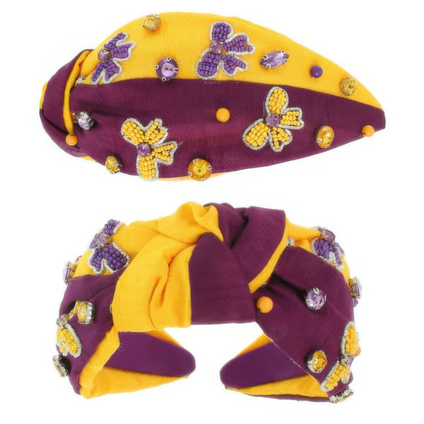 Game Day Bow Top Knotted Headband - | SmartBuyApparel