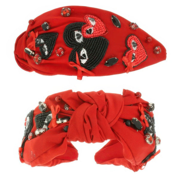 Game Day Heart Top Knotted Headband - | SmartBuyApparel