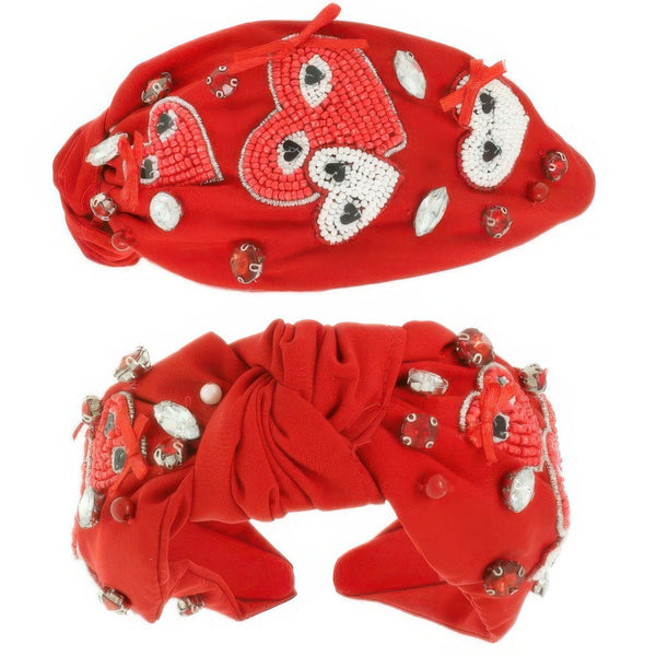 Game Day Heart Top Knotted Headband - | SmartBuyApparel