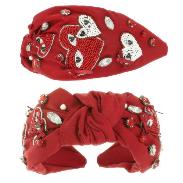 Game Day Heart Top Knotted Headband - | SmartBuyApparel