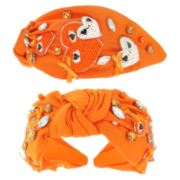 Game Day Heart Top Knotted Headband - | SmartBuyApparel