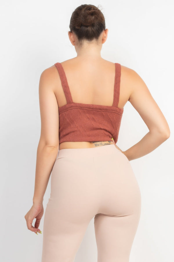 Geometric Cami Puff Sleeves Blazer Top Set - Women's set - SmartBuyApparel