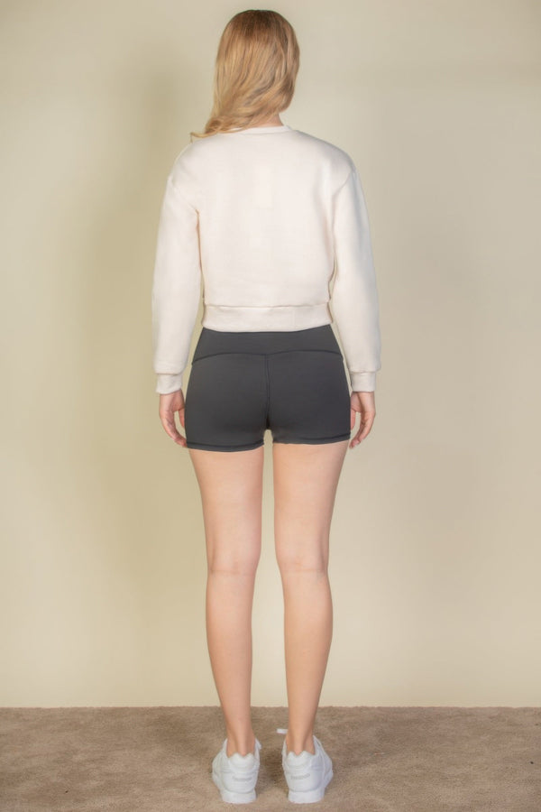 Graphic Drop Shoulder Sweatshirt - women's sweatshirt - SmartBuyApparel