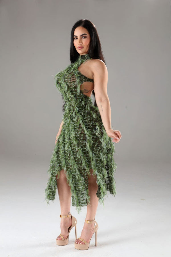 Halter Ruffled Dress - Dress - SmartBuyApparel