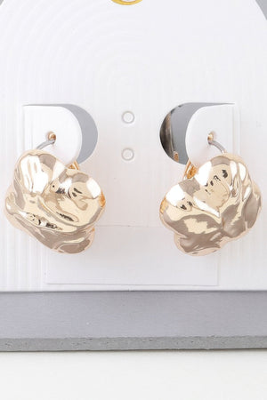 Hammered Clover Stud Earrings - | SmartBuyApparel