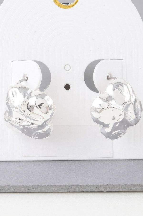 Hammered Clover Stud Earrings - | SmartBuyApparel