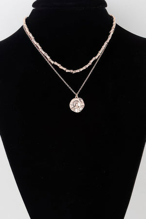 Hammered Plate Chain Necklace - | SmartBuyApparel