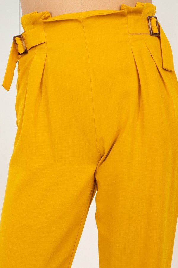 High Waist Paperbag Wide Pants - Women's Pants - SmartBuyApparel