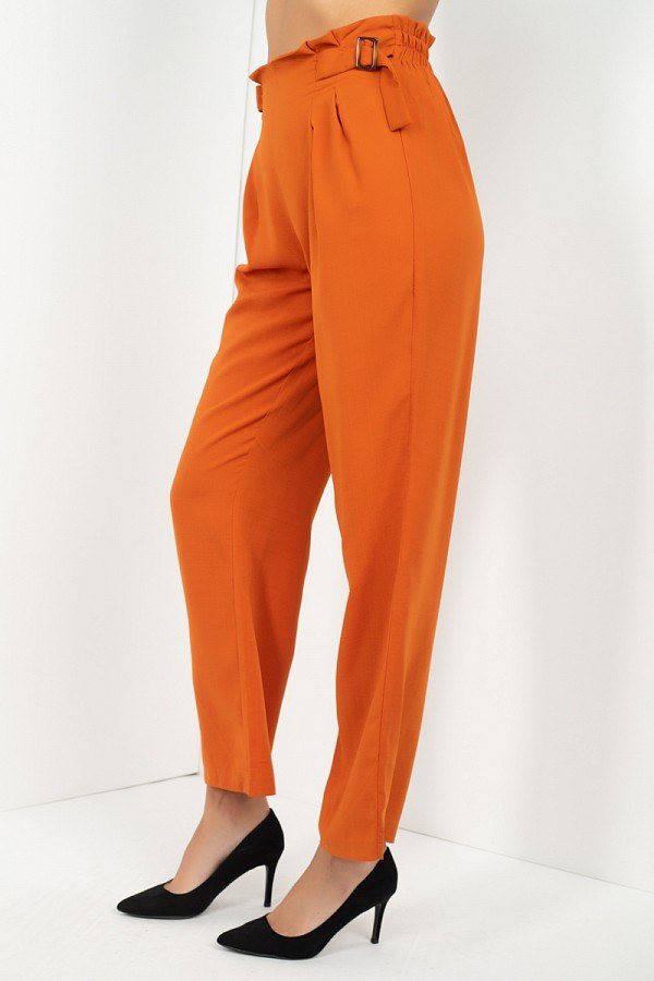 High Waist Paperbag Wide Pants - Women's Pants - SmartBuyApparel