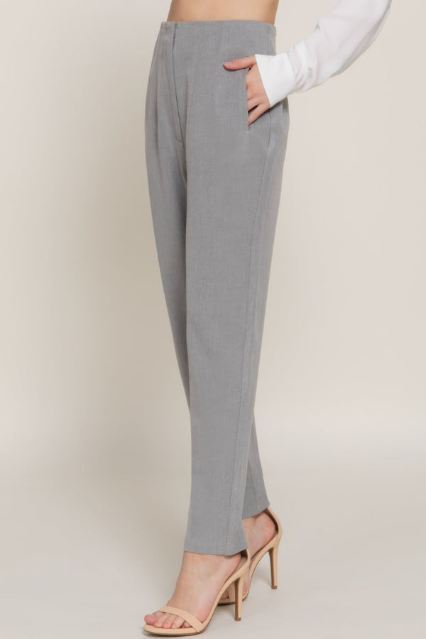 High Waist Pintuck Detail Long Pants - Women's Pants - SmartBuyApparel