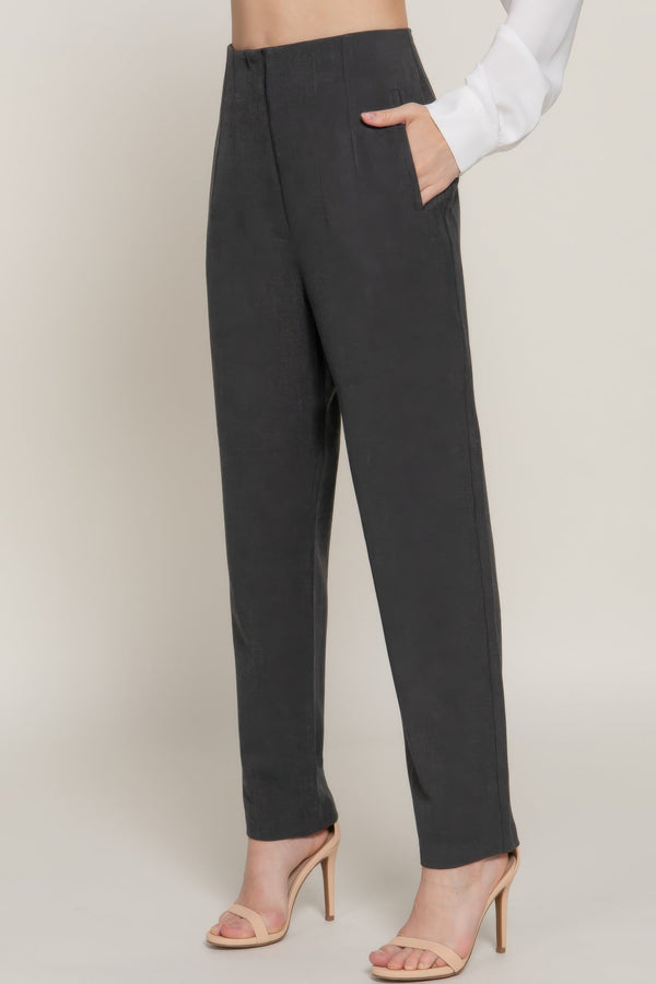 High Waist Pintuck Detail Long Pants - Women's Pants - SmartBuyApparel