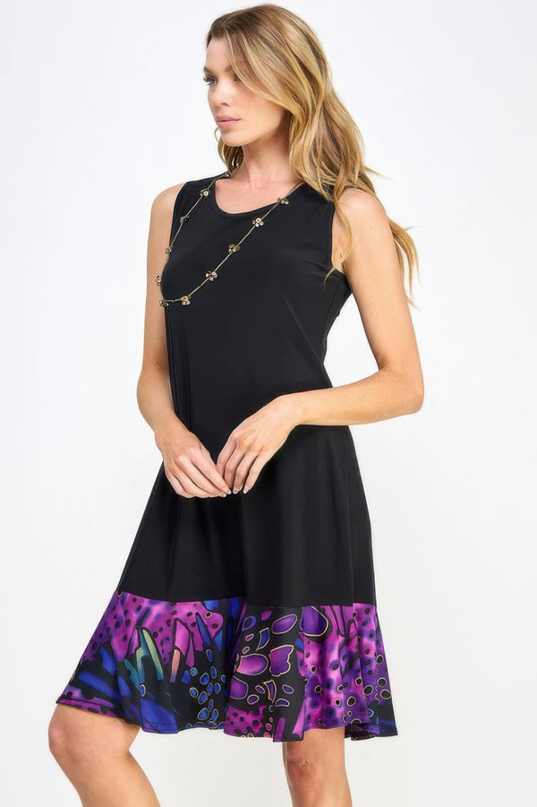 HIT Contrast Print Tank Dress - Dress - SmartBuyApparel