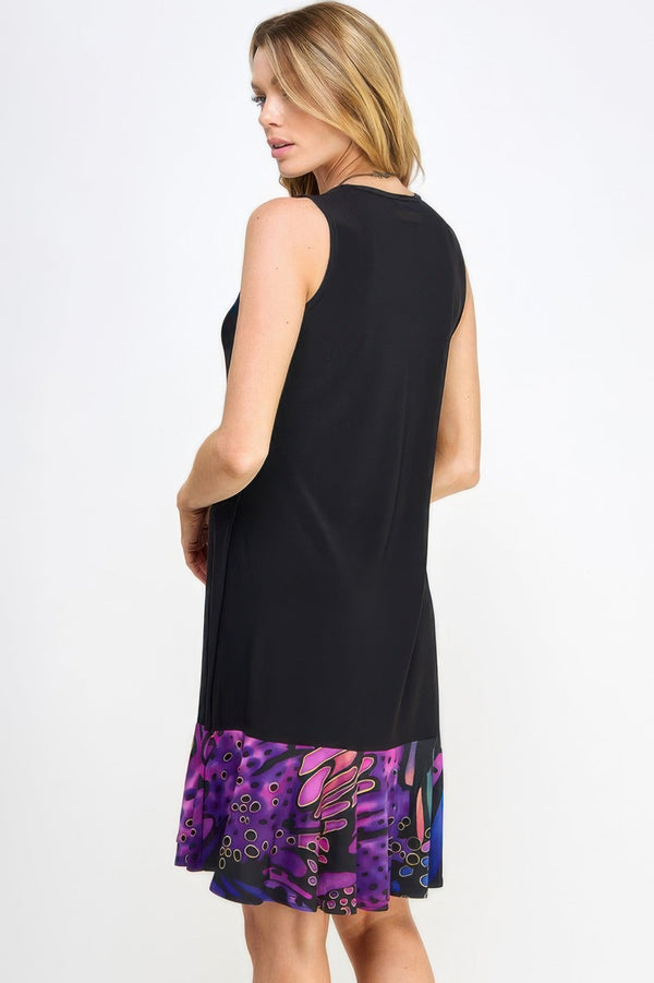 HIT Contrast Print Tank Dress - Dress - SmartBuyApparel