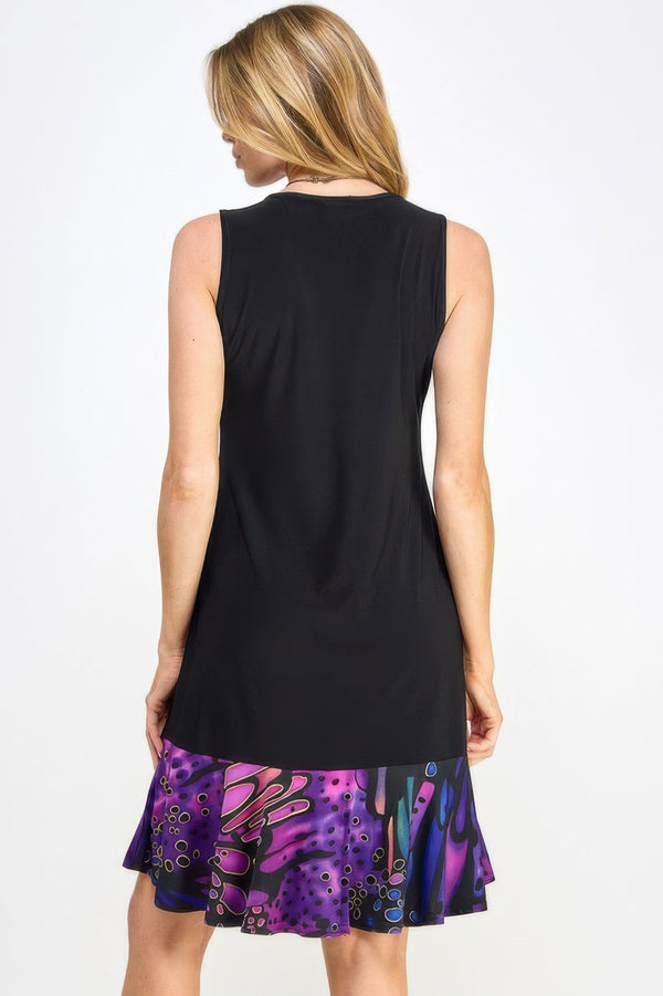 HIT Contrast Print Tank Dress - Dress - SmartBuyApparel