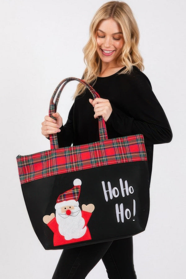 Ho Ho Ho Letter Santa Christmas Tote Bag - | SmartBuyApparel