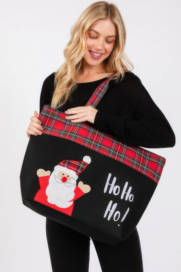 Ho Ho Ho Letter Santa Christmas Tote Bag - | SmartBuyApparel