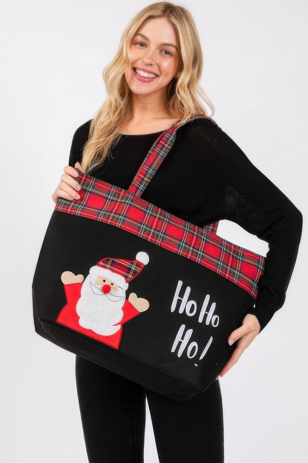 Ho Ho Ho Letter Santa Christmas Tote Bag - | SmartBuyApparel