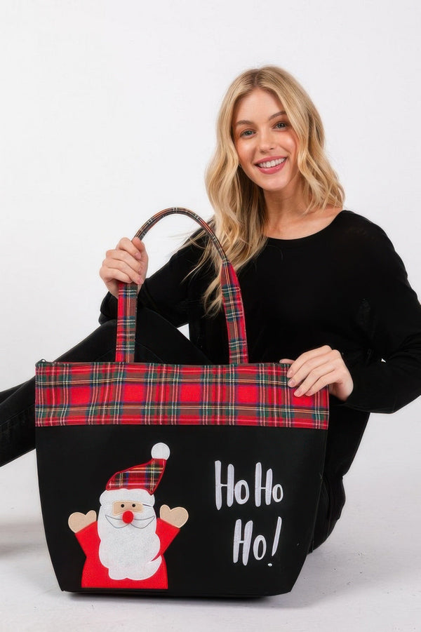 Ho Ho Ho Letter Santa Christmas Tote Bag - | SmartBuyApparel