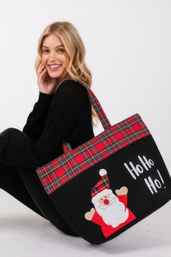 Ho Ho Ho Letter Santa Christmas Tote Bag - | SmartBuyApparel