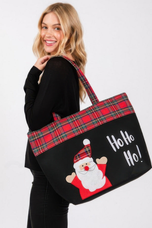Ho Ho Ho Letter Santa Christmas Tote Bag - | SmartBuyApparel