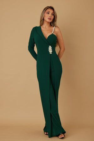 Jewel One - Strap Shoulder Jumpsuit - Jumpsuit - SmartBuyApparel