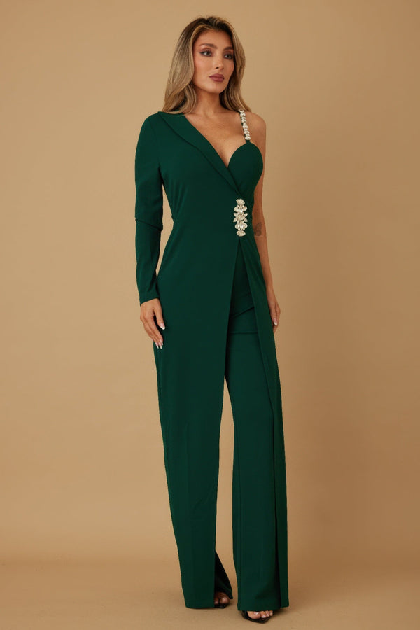 Jewel One - Strap Shoulder Jumpsuit - Jumpsuit - SmartBuyApparel