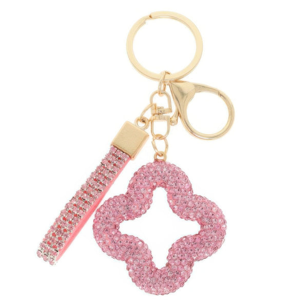 Jeweled Four Leaf Clover Keychain - | SmartBuyApparel