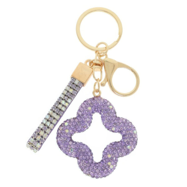 Jeweled Four Leaf Clover Keychain - | SmartBuyApparel