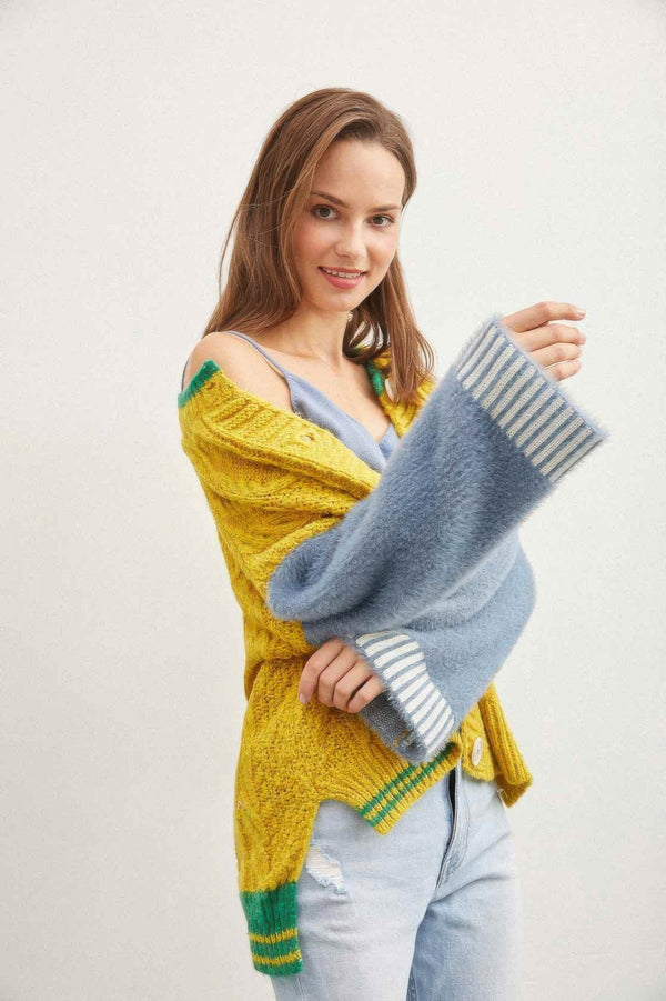 Knit Button - Down Cardigan - Cardigan - SmartBuyApparel