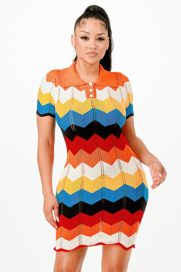 Knit Mini Dress - Dress - SmartBuyApparel