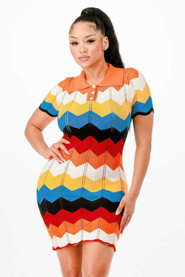 Knit Mini Dress - Dress - SmartBuyApparel