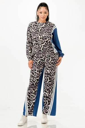 Leopard Denim Pants Set - | SmartBuyApparel
