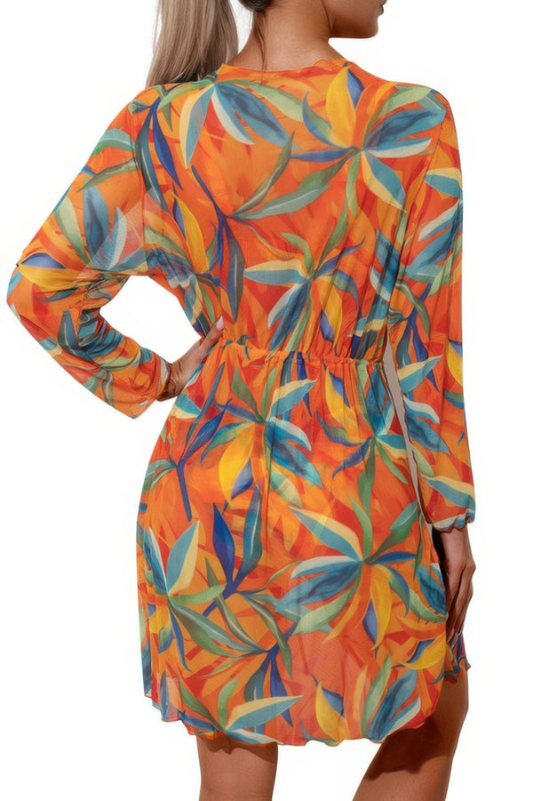 Leopard Print Bikini Kimono Three Pieces Swimsuit - | SmartBuyApparel