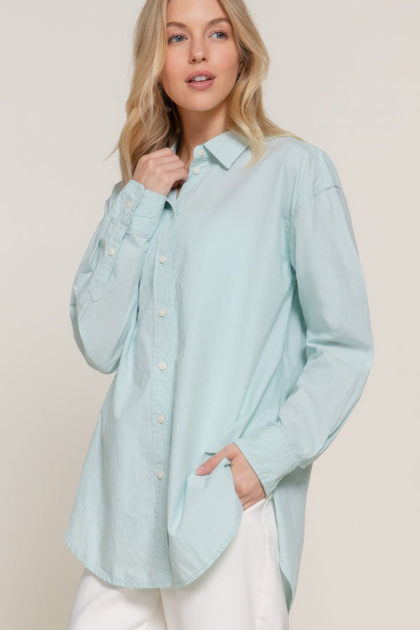 Long Sleeve Loose Fit Shirt - Women's shirt - SmartBuyApparel