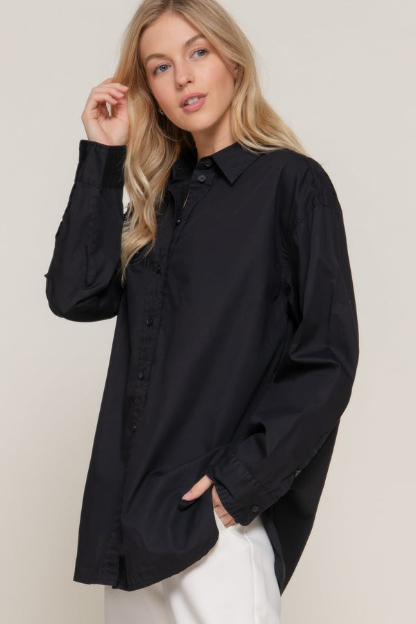 Long Sleeve Loose Fit Shirt - Women's shirt - SmartBuyApparel
