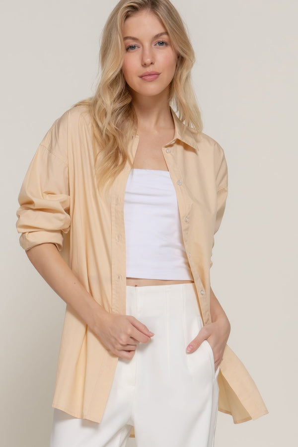 Long Sleeve Loose Fit Shirt - Women's shirt - SmartBuyApparel