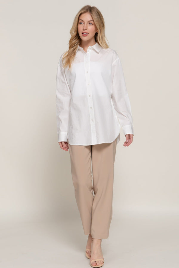 Long Sleeve Loose Fit Shirt - Women's shirt - SmartBuyApparel