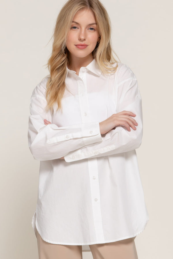 Long Sleeve Loose Fit Shirt - Women's shirt - SmartBuyApparel