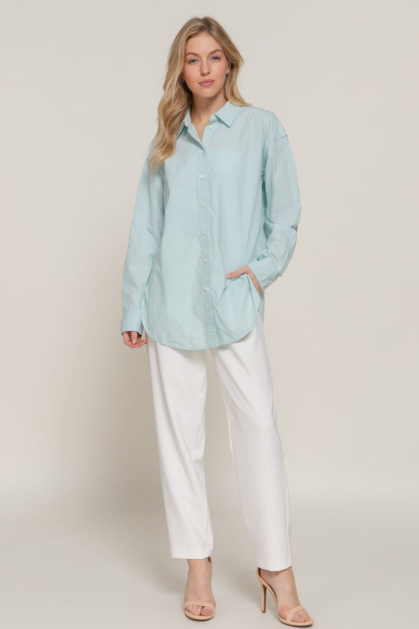 Long Sleeve Loose Fit Shirt - Women's shirt - SmartBuyApparel