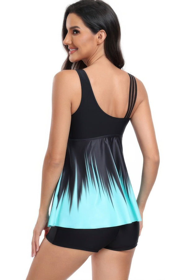 Low Back Solid Two Pieces Ruffle Swimsuits - | SmartBuyApparel