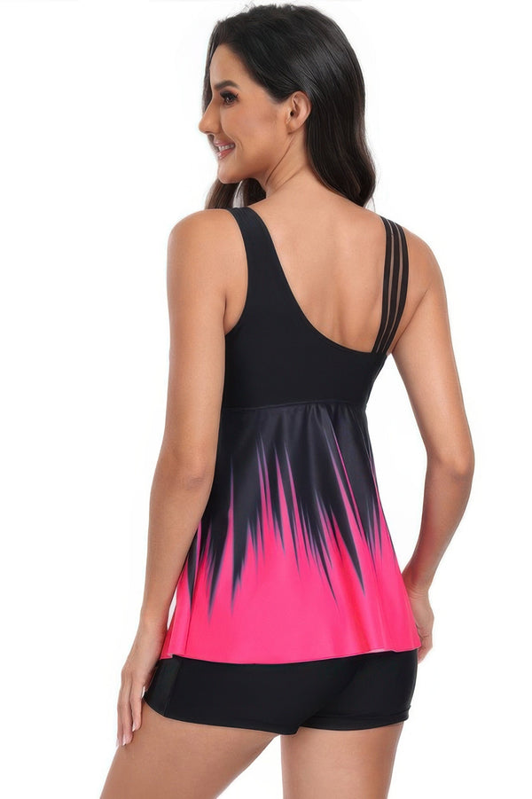 Low Back Solid Two Pieces Ruffle Swimsuits - | SmartBuyApparel