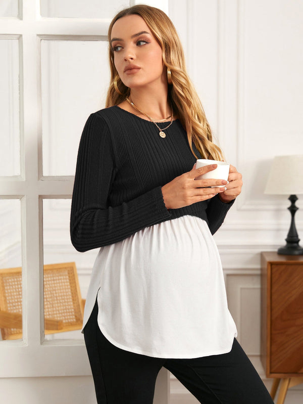 Maternity Cross Wrap 2 In 1 Nursing Tee - SmartBuyApparel - Nursing