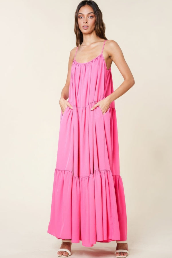 Maxi Sun Dress With Pockets - | SmartBuyApparel