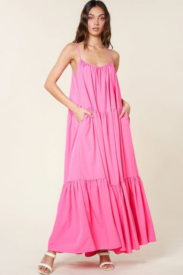 Maxi Sun Dress With Pockets - | SmartBuyApparel